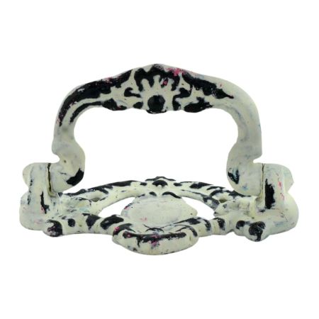 Cream Crown Distressed Iron Pull Cabinet Handles